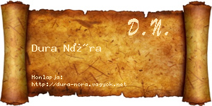 Dura Nóra névjegykártya