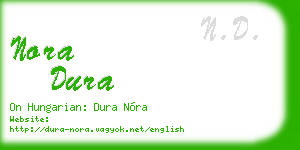 nora dura business card