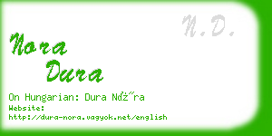 nora dura business card
